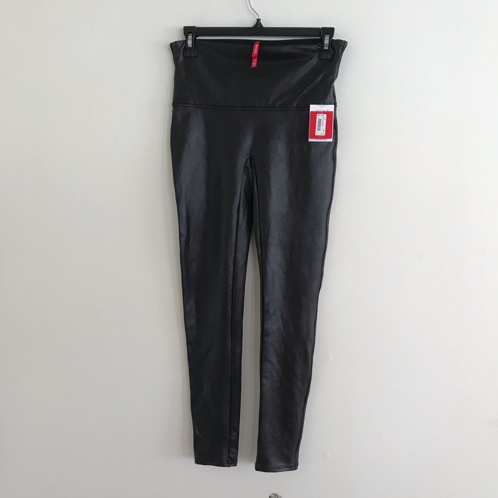 SPANX 2437 faux leather legging Black size:L